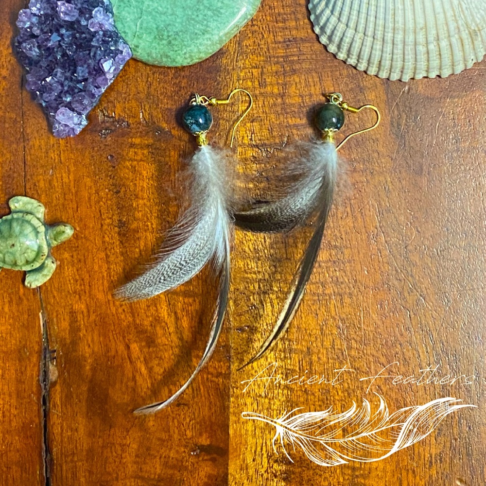Natural Feather Earrings